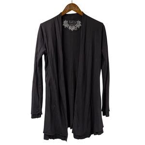 Lucy Long Sleeve Waterfall Cardigan S Light Weight Small Tie Close Jersey Knit